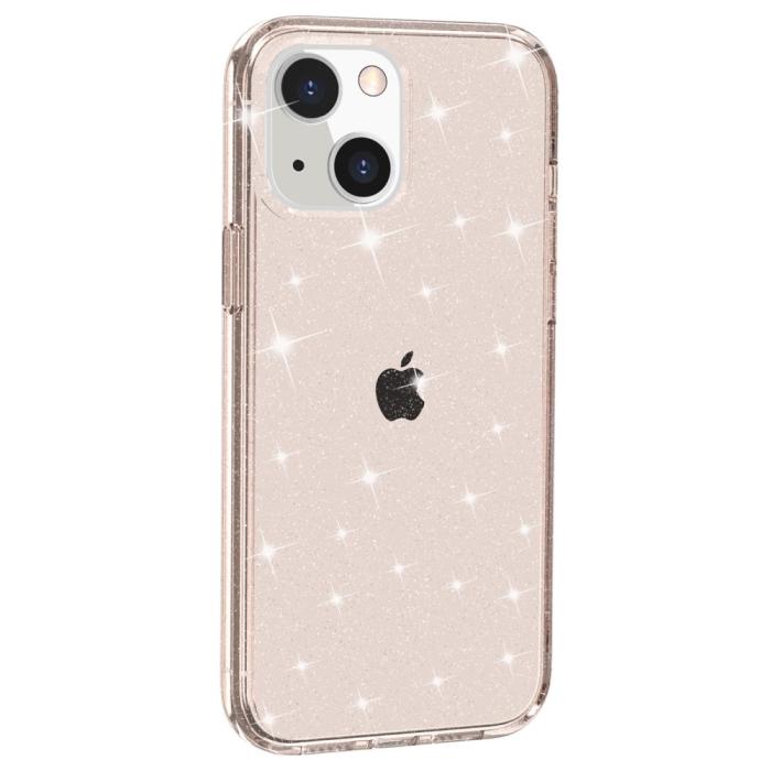 Bild 2, iPhone 15 Plus Skal Hybrid Glitter Guld