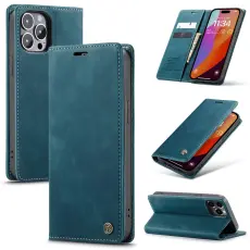 CASEME iPhone 16 Pro Max Fodral Flip Retro L&auml;der Bl&aring;