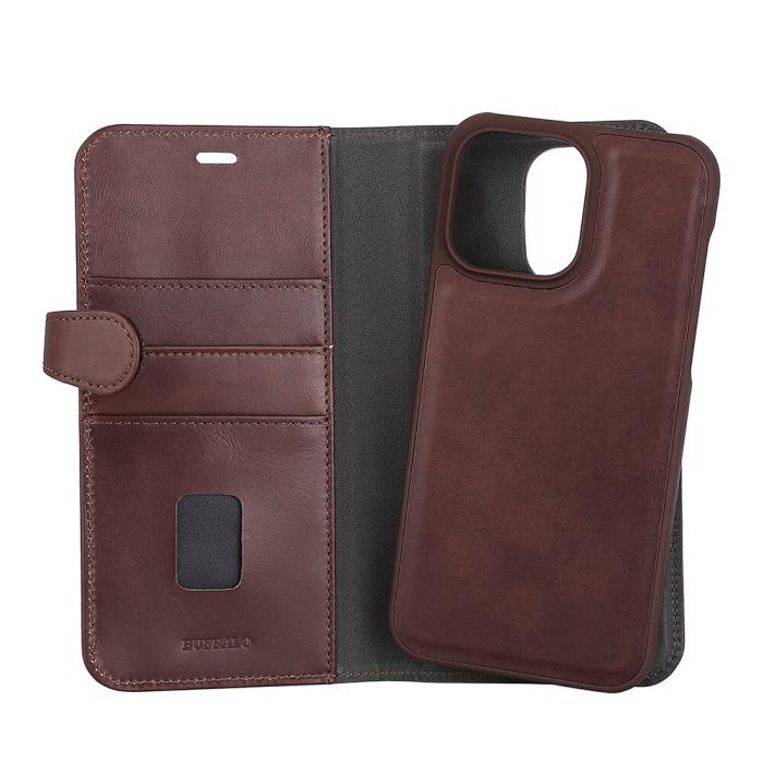 Bild 4, Buffalo iPhone 14 Pro Max Fodral 2in1 Magnet / Skal Brun