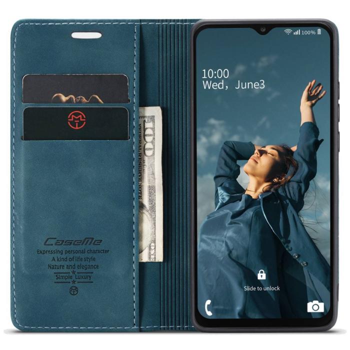 Bild 2, CASEME Samsung Galaxy A23 5G Fodral Flip Läder Blå