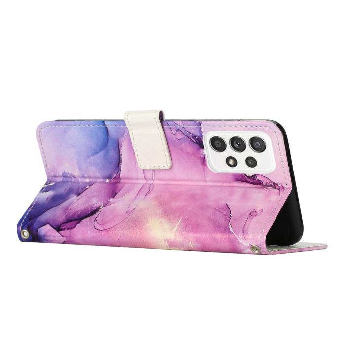 Bild 3, Samsung Galaxy A23 5G Fodral Marmor Lila