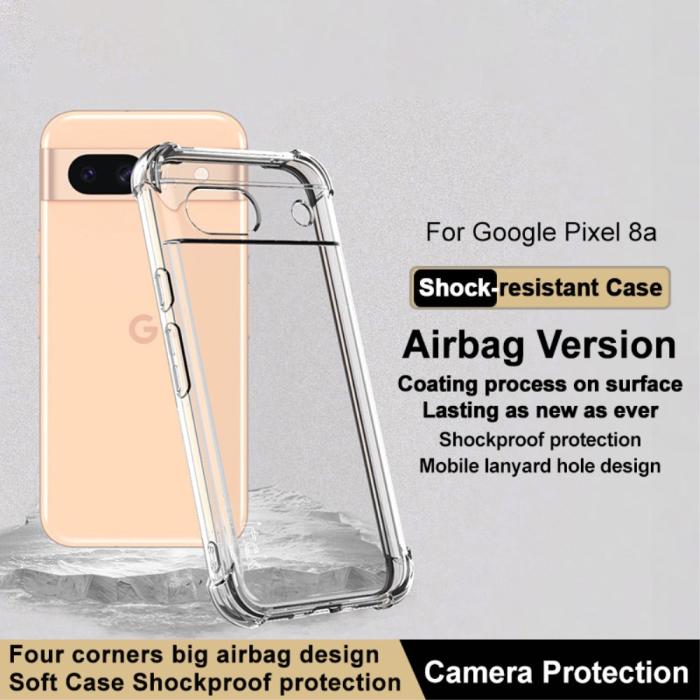 Bild 2, IMAK Google Pixel 8A Skal Shockproof TPU Transparent
