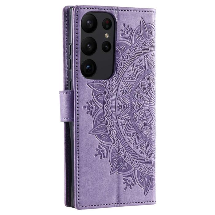 Bild 6, Samsung Galaxy S23 Ultra Fodral Mandala Läder Lila