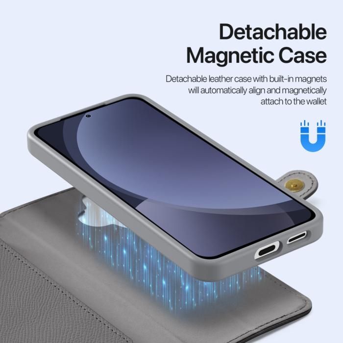Bild 5, DUX DUCIS Galaxy S25 2in1 Magnet Fodral Lawa Series Grå