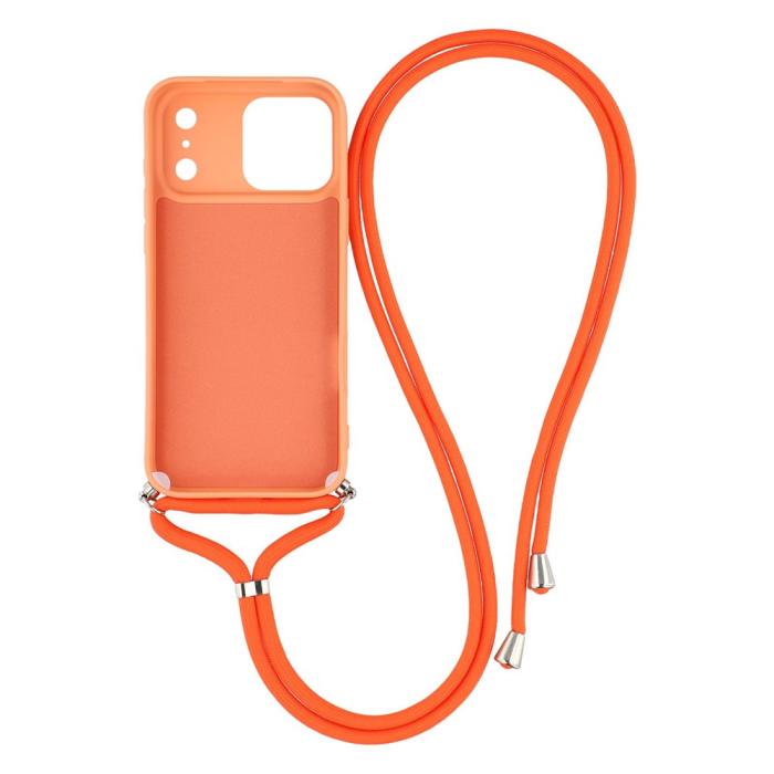 Bild 2, iPhone 17 Pro Skal Med Mobilsnöre TPU Orange