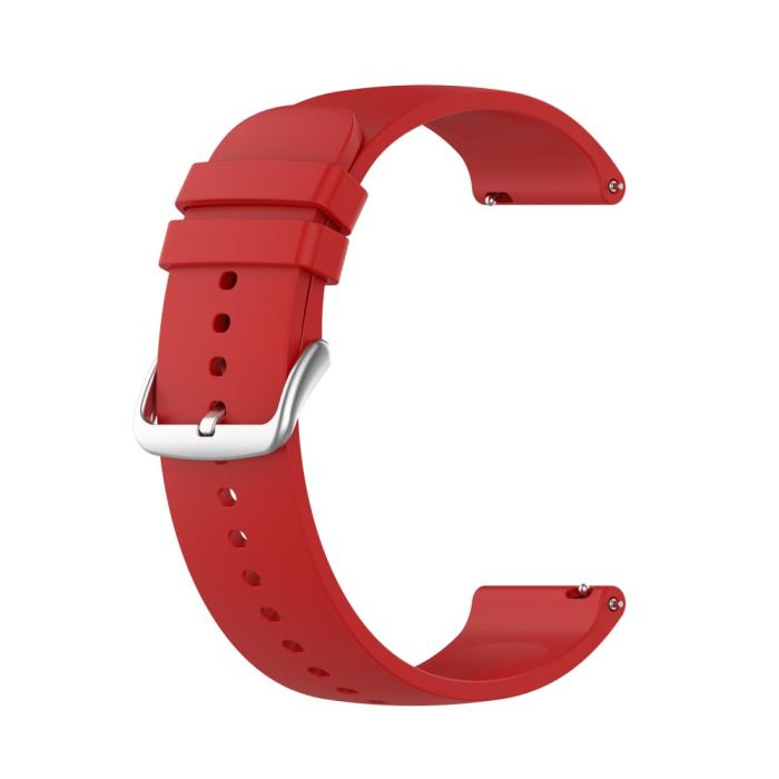 Bild 3, Silikon Armband För Smartwatch (20 mm) - Röd