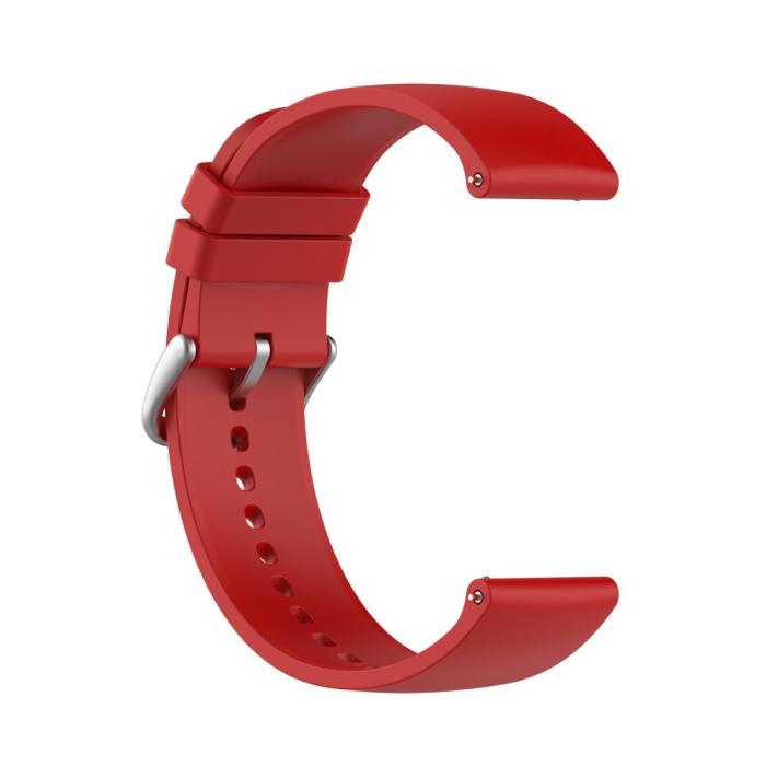 Bild 4, Silikon Armband För Smartwatch (20 mm) - Röd