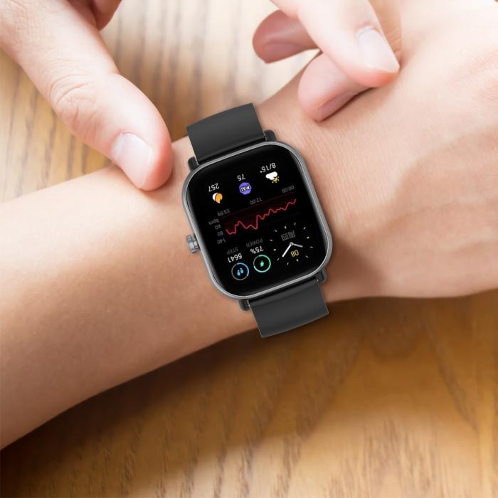 Bild 6, Silikon Armband För Smartwatch (20 mm) - Röd