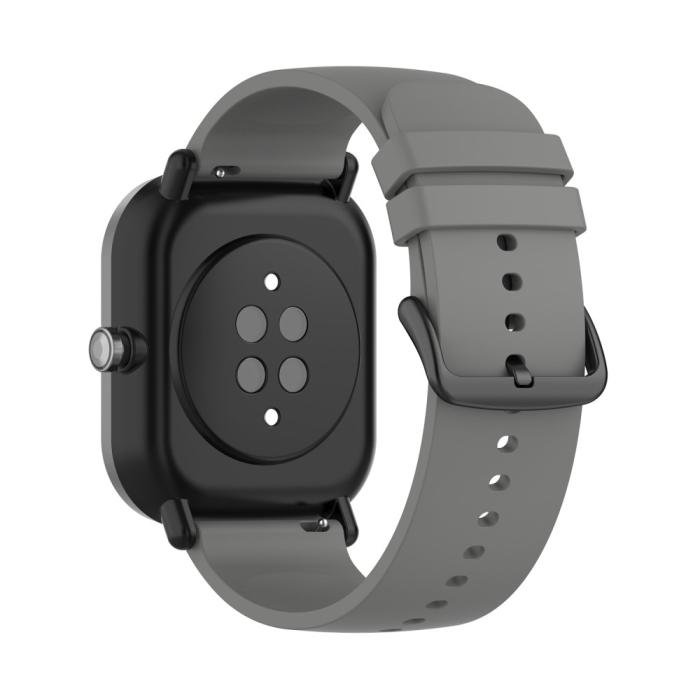 Bild 1, Silikon Armband För Smartwatch (20 mm) - Mörk Grå