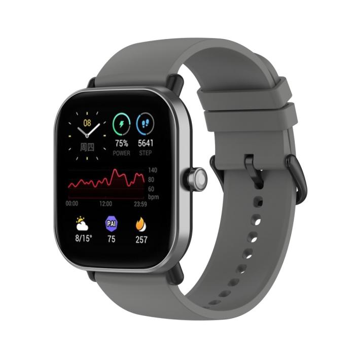 Bild 2, Silikon Armband För Smartwatch (20 mm) - Mörk Grå