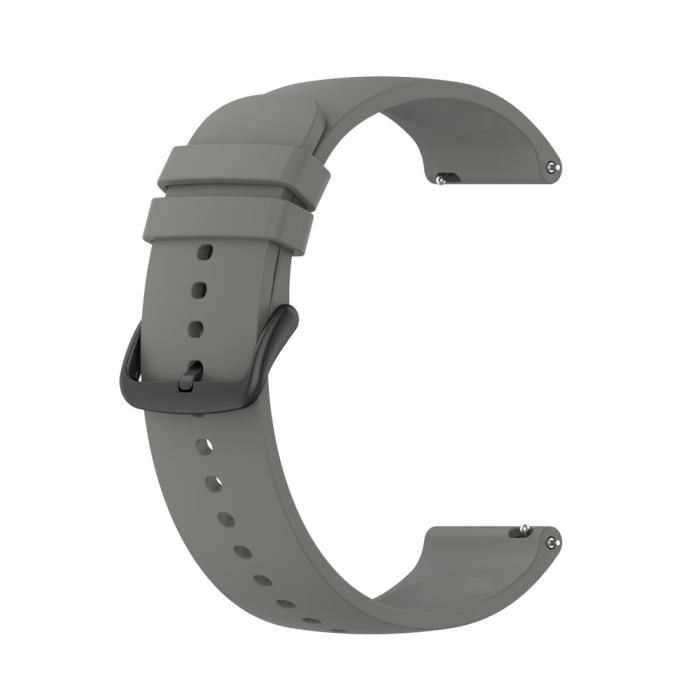 Bild 3, Silikon Armband För Smartwatch (20 mm) - Mörk Grå