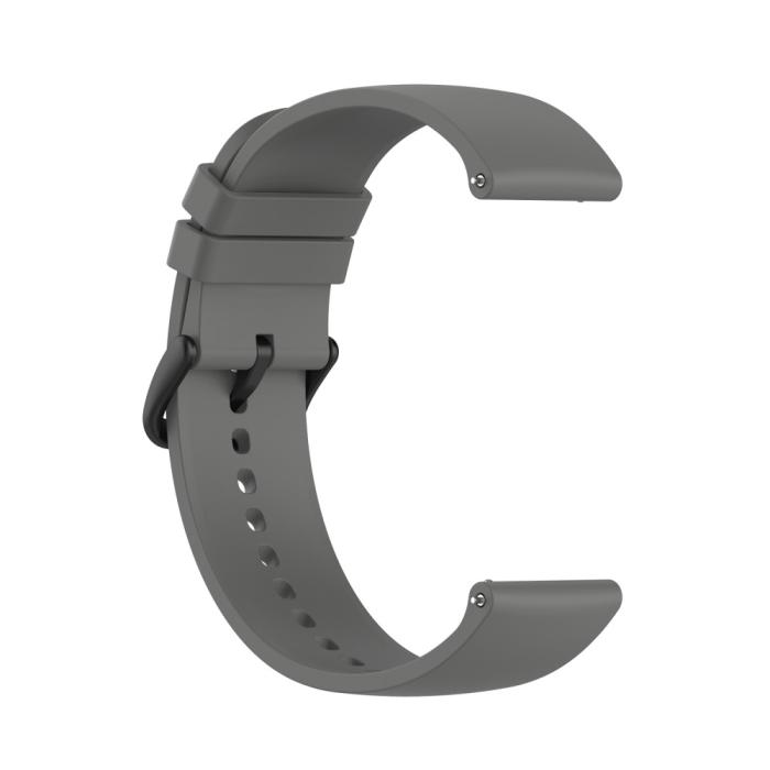 Bild 4, Silikon Armband För Smartwatch (20 mm) - Mörk Grå