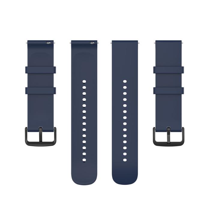 Bild 5, Silikon Armband För Smartwatch (20 mm) - Midnight Blue