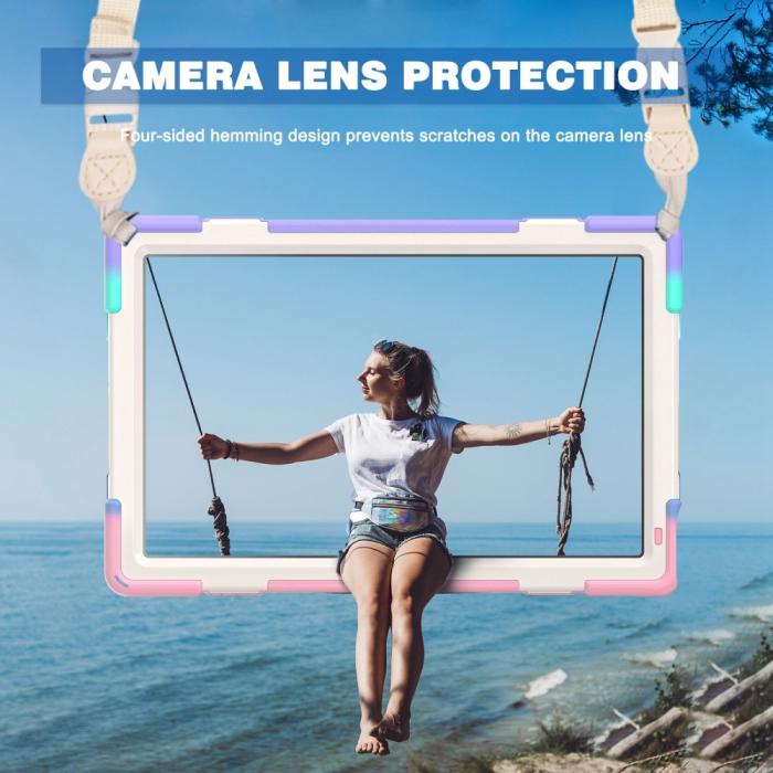 Bild 4, Lenovo Tab P11 Pro Gen 2 Skal 360 Rotation Shockproof Med Rem Rainbow