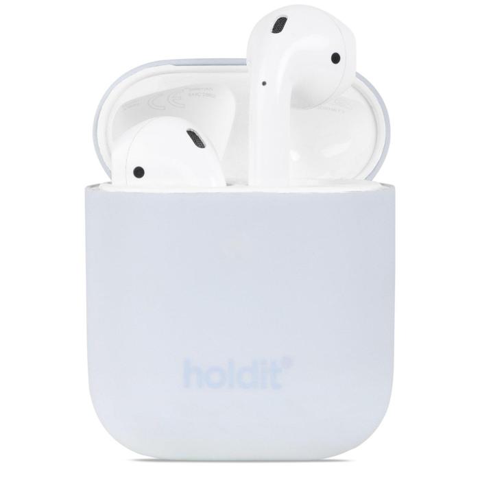 Bild 1, holdit Apple AirPods Nygård Skal Silikon Mineral Blue