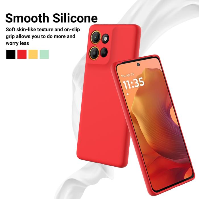Bild 3, Motorola Moto G56 5G Skal Liquid Silikon Röd