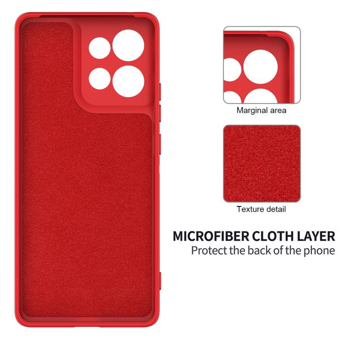 Bild 6, Motorola Moto G56 5G Skal Liquid Silikon Röd