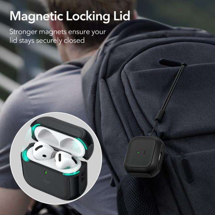 Bild 2, ESR AirPods 4 Skal MagSafe Orbit HaloLock Svart