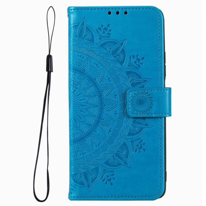 Bild 4, Motorola Moto G54 5G Fodral Mandala Läder Blå