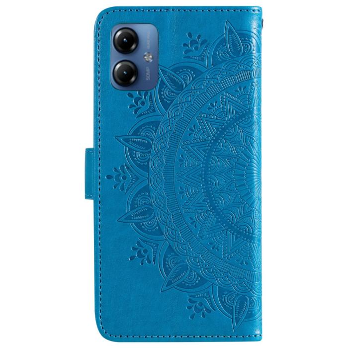 Bild 5, Motorola Moto G54 5G Fodral Mandala Läder Blå
