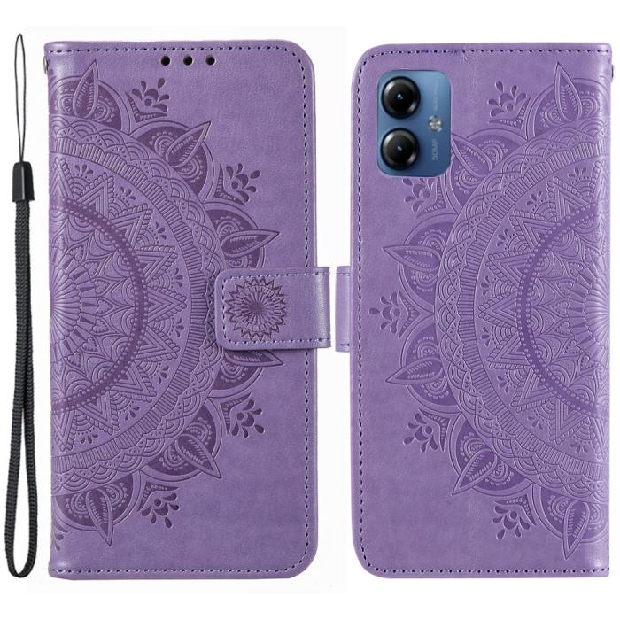 Bild 1, Motorola Moto G54 5G Fodral Mandala Läder Lila