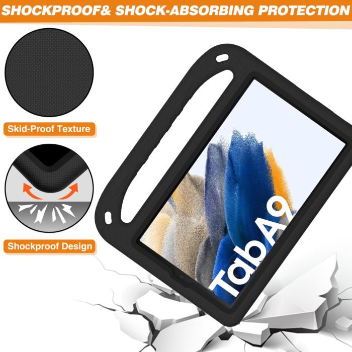 Bild 5, Samsung Galaxy Tab A9 Skal EVA Kickstand Svart