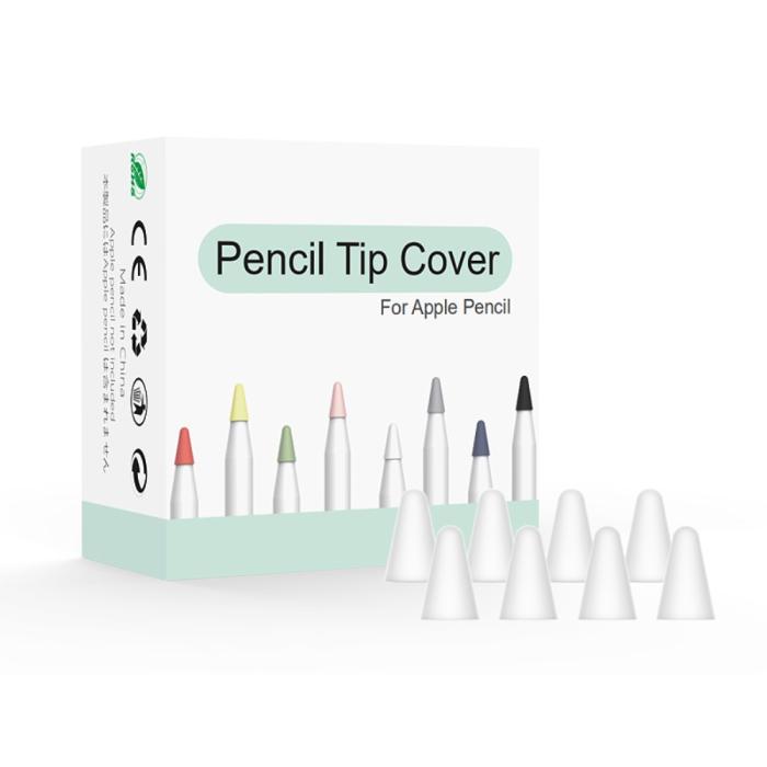 Bild 1, 8-PACK Apple Pencil 1/2/Pro Spetsskydd / Tip Cover Vit
