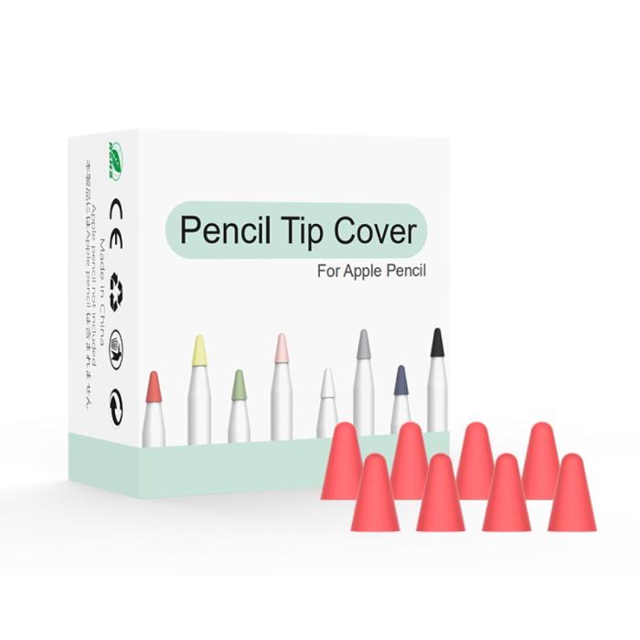 Bild 1, 8-PACK Apple Pencil 1/2/Pro Spetsskydd / Tip Cover Röd