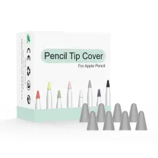 8-PACK Apple Pencil 1/2/Pro Spetsskydd / Tip Cover Grå