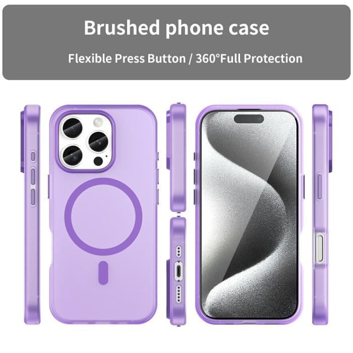 Bild 3, iPhone 16 Pro Skal MagSafe Slim Matt Lila