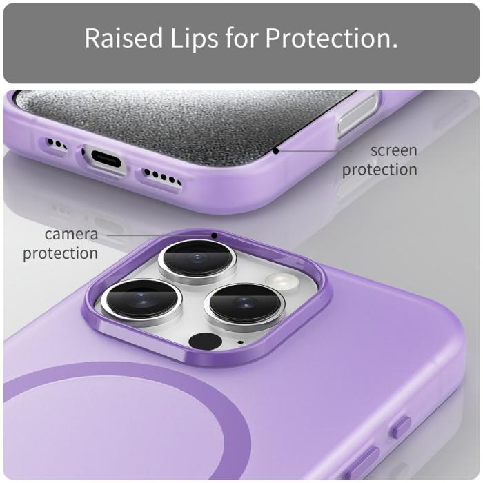 Bild 6, iPhone 16 Pro Skal MagSafe Slim Matt Lila