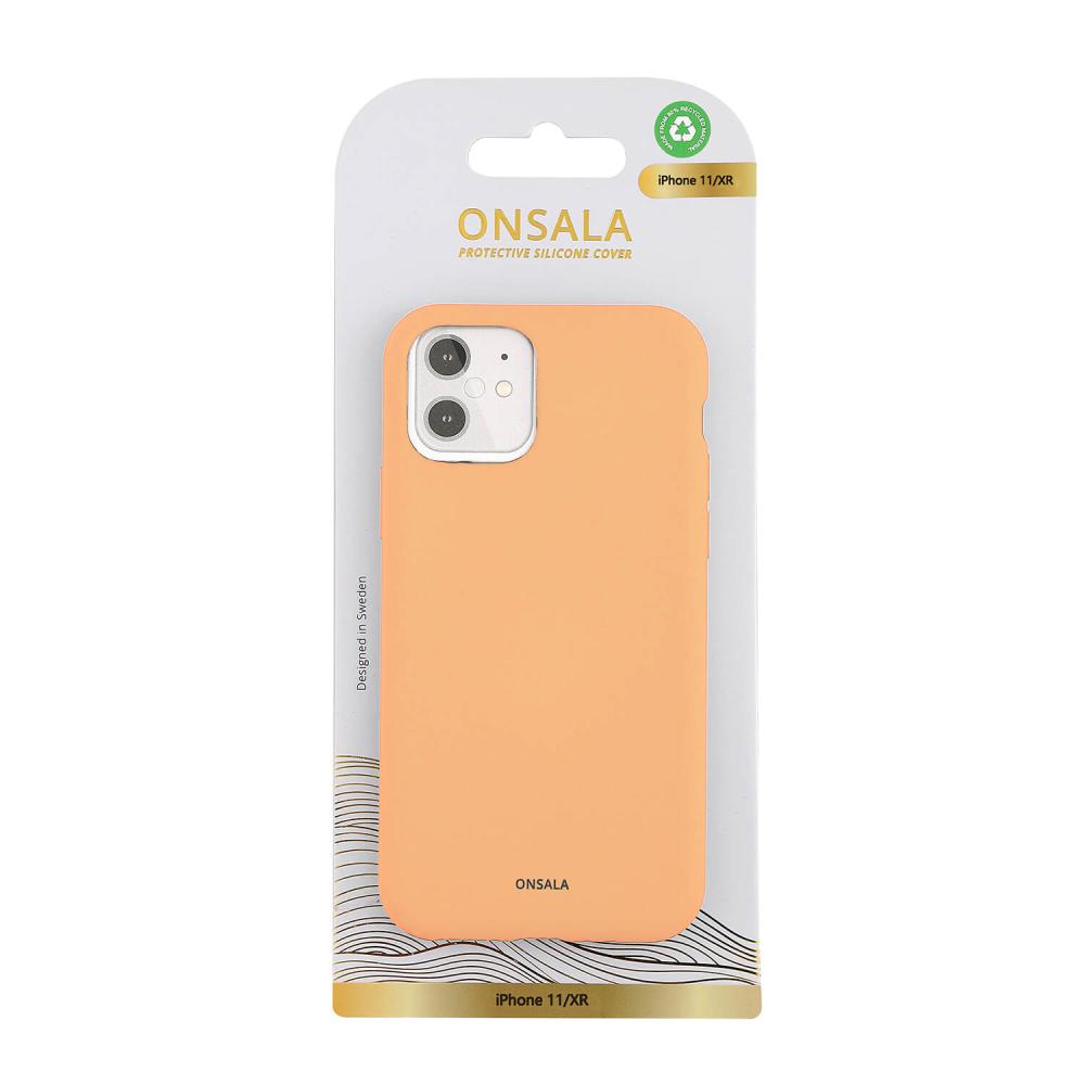 Onsala iPhone 11/XR Mobilskal Silikon Apricot