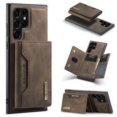 DG.MING Galaxy S25 Ultra Skal Med Magnetisk Pl&aring;nbok Brun