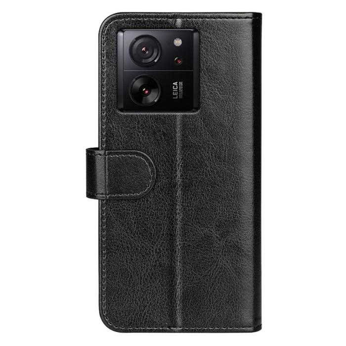 Bild 6, Xiaomi 13T / 13T Pro Fodral Crazy Horse Läder Svart