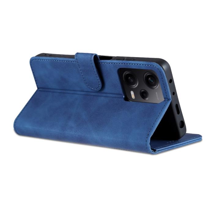 Bild 4, AZNS Xiaomi Redmi Note 12 Pro 5G Fodral Retro Läder Blå