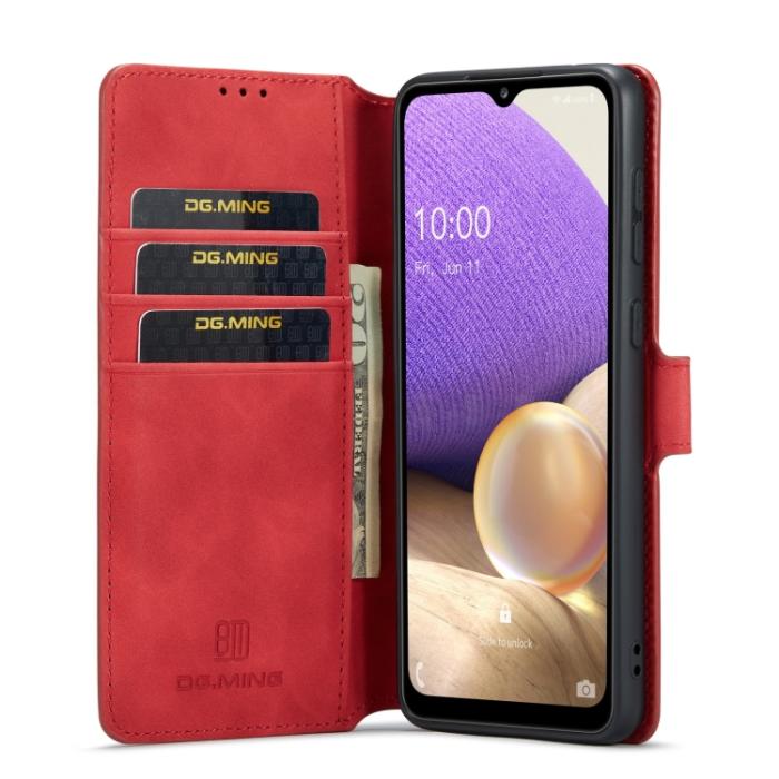 Bild 4, DG.MING Samsung Galaxy A33 5G Fodral Retro Röd