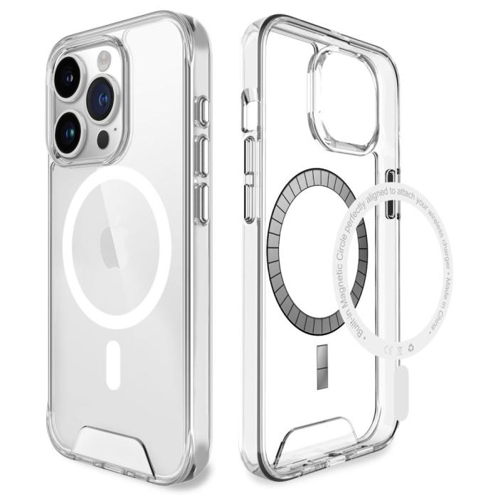 Bild 2, iPhone 16 Pro Skal MagSafe Shockproof Transparent