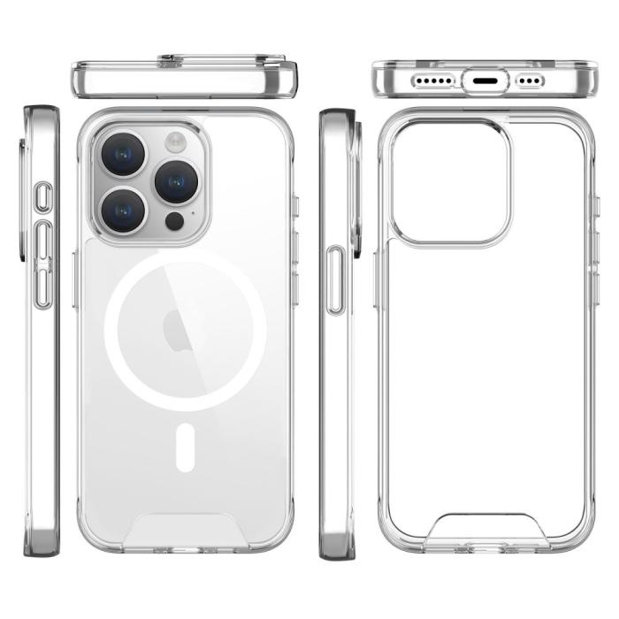 Bild 3, iPhone 16 Pro Skal MagSafe Shockproof Transparent