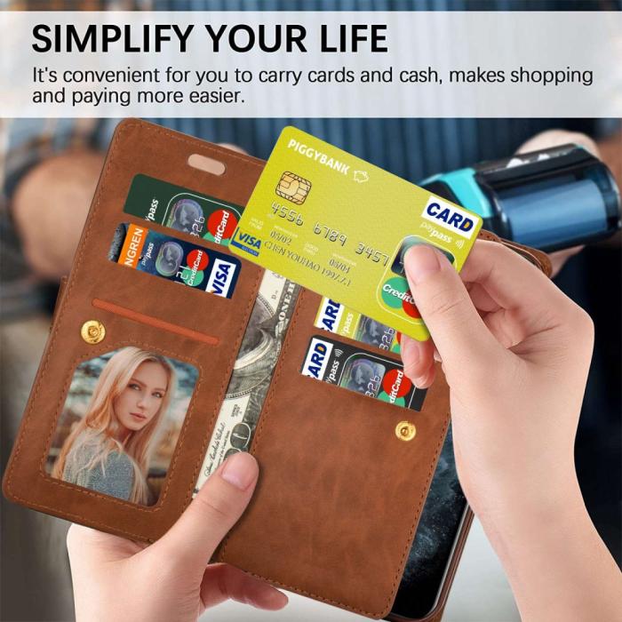 Bild 5, Samsung Galaxy S23 Plus Fodral Multifunktionell Med Frontficka Brun