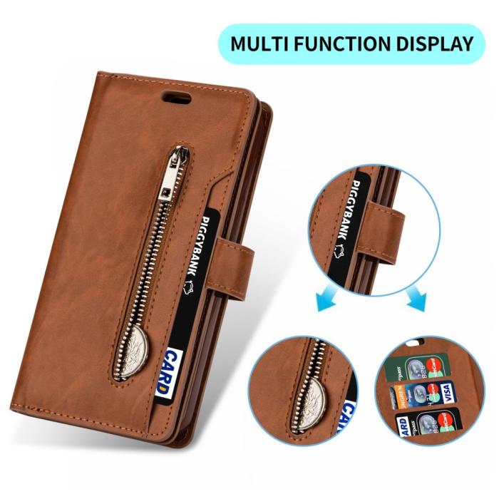 Bild 6, Samsung Galaxy S23 Plus Fodral Multifunktionell Med Frontficka Brun