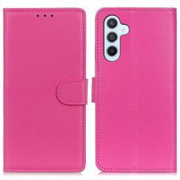 Samsung Galaxy S24 Fodral Läder Litchi Rosa