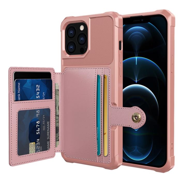 Bild 1, iPhone 13 Pro Max Skal Med Magnetisk Plånbok Roséguld