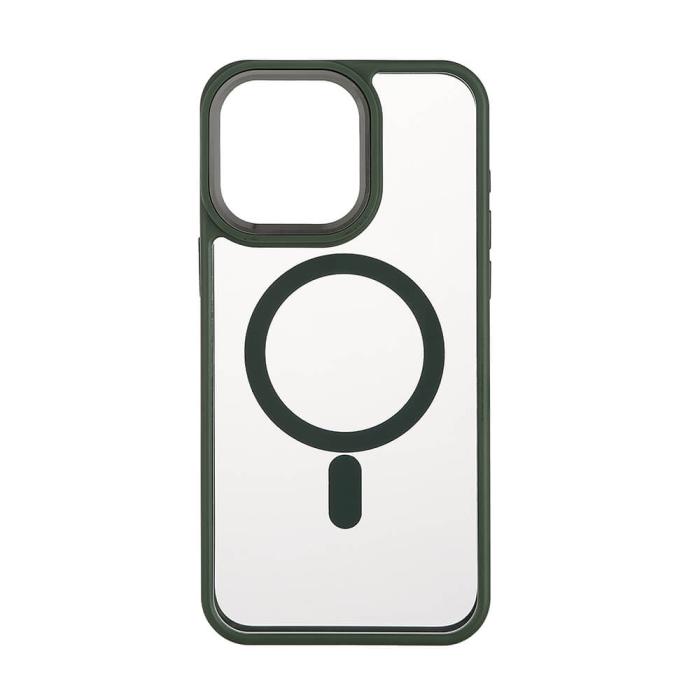 Bild 1, ONSALA iPhone 15 Pro Max Skal Bumper MagSafe Grön/Transparent