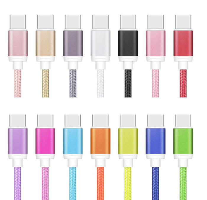 Bild 1, 1 Meter - USB-C Quick Charge Laddare / Kabel - Välj Färg!