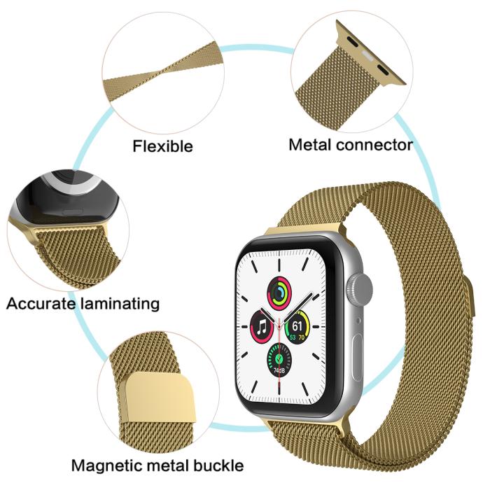 Bild 5, ColorPop Milanese Loop Metall Armband Apple Watch 38/40/41 mm