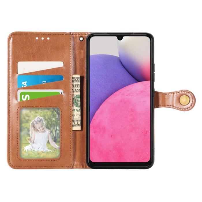 Bild 2, Samsung Galaxy A23 5G Fodral PU Läder Brun