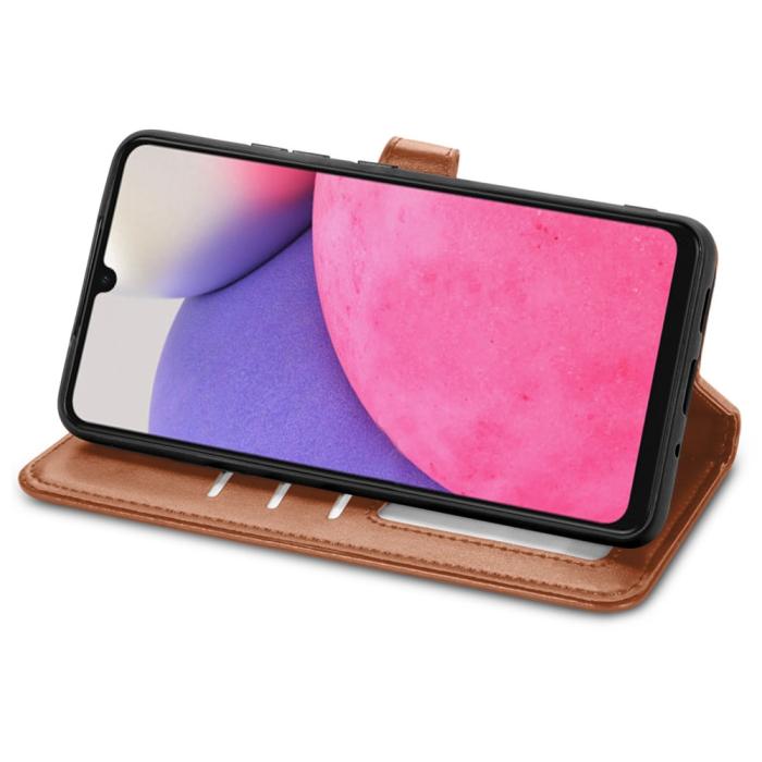 Bild 3, Samsung Galaxy A23 5G Fodral PU Läder Brun