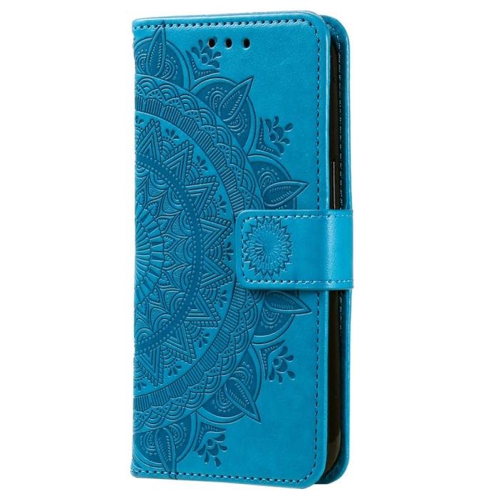 Bild 5, Samsung Galaxy S23 Ultra Fodral Mandala Läder Blå