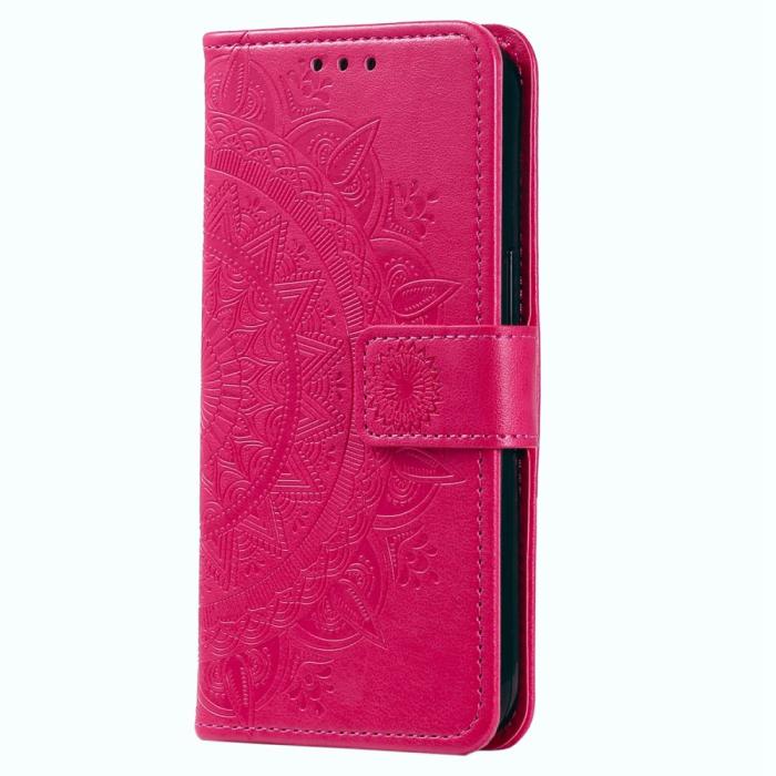 Bild 4, Samsung Galaxy S23 Ultra Fodral Mandala Läder Rosa