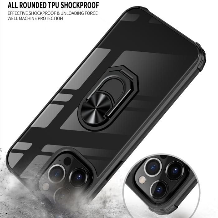 Bild 4, iPhone 14 Pro Max Skal Shockproof Armor Ring Svart